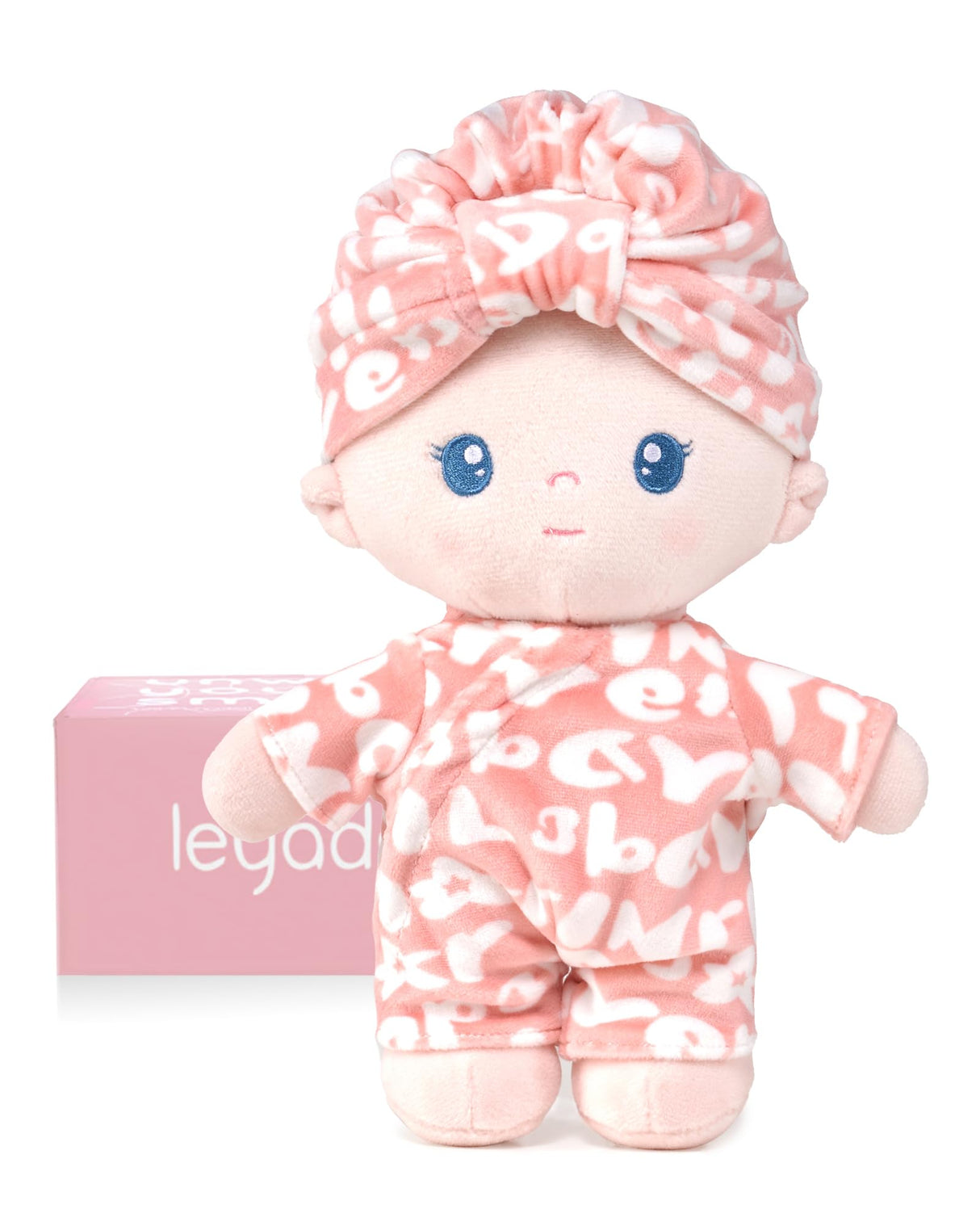 LeyaDoll Soft Baby Doll Toys (9''), My First Baby Rag Doll for 1 Year-Old Girl Birthday Gift, Christmas Plush Toys Gift for Toddler Kids Infants-Pudding Baby