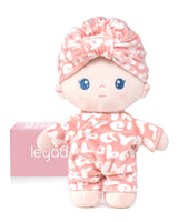 LeyaDoll Soft Baby Doll Toys (9''), My First Baby Rag Doll for 1 Year-Old Girl Birthday Gift, Christmas Plush Toys Gift for Toddler Kids Infants-Pudding Baby