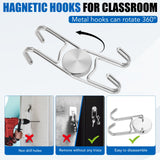 LOVIMAG Magnetic Hooks, 80lbs+ 2026 Cruise Cabin Ship Essentials Magnet Hook Heavy Duty Strong Magnets Refrigerator Fridge Hanging for Classroom Beach Vacation Kitchen Home Must Haves 5 Pcs (Silver)