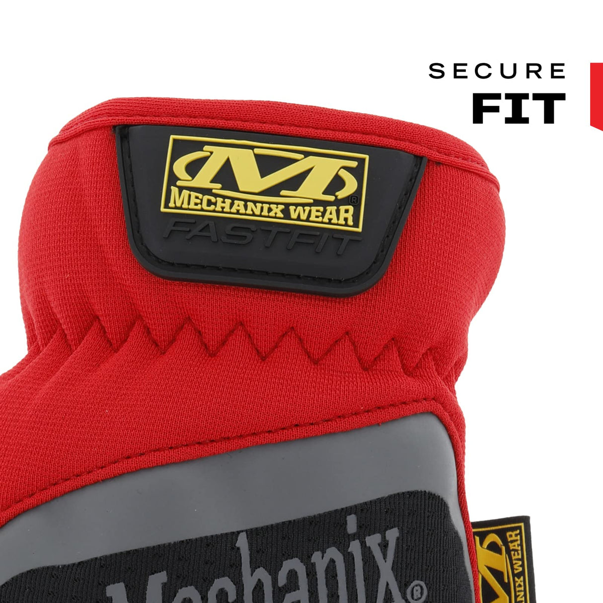 Mechanix Wear FastFit Work Gloves - Anti-Slip & Abrasion Resistant Heavy Duty Gloves - Touchscreen Compatible - Vibration Damping - Multipurpose Use - Medium - Red