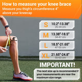DR. BRACE ELITE Knee Brace with Side Stabilizers & Patella Gel Pads for Maximum Knee Pain Support and fast recovery for men and women-Please Check How To Size Video (X-Large, Mars)