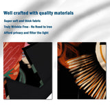 Tyrot Black Red Boho Floral 100% Blackout Curtains for Living Room 84 inch Long 2 Panels Christmas Black Out Curtains for Bedroom Grommet Thermal Insulated Room Darkening Window Drapes,52Wx84L