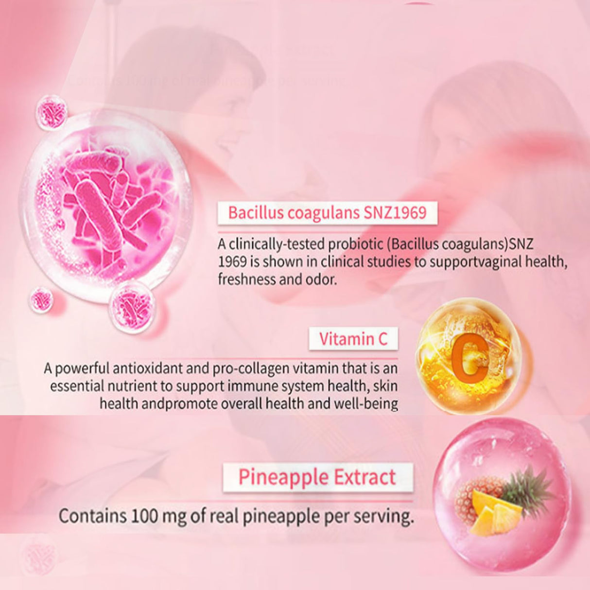 Premium Vital Nature Balance Feminine Gummies for Women's Sealed-1pack,Pineapple Feminine Gummies, Easy to Store, Help Unleash Confidence-60 Pieces