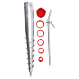 American Ground Screw Model 2 Premium No Dig Ground Anchor - Post & Flag Pole Base Ground Mount - Screw in Post Stake, 22" Inch Long, (Fits Round Poles 1” - 2 3/8") Replacement Fence Post Anchor DIY