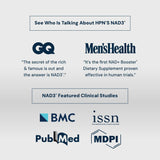 HPN Supplements NAD3 NAD+ Booster | Extra Value Size 4 Month Supply | Clinically Proven & Independently Tested - Metabolic Repair | 312 mg per Serving - 240 Capsules