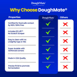 DoughMate® Artisan Kit – 2 Pizza Dough Proofing Trays, 1 Lid, and Dough Scraper – Food Contact Certified, Stackable, Made in USA