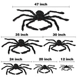 Halloween Decorations Outdoor Large Spiders: 6 Pack Spiders Halloween Decor