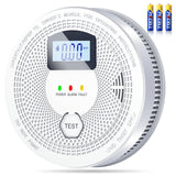 Smoke Detector and Carbon Monoxide Detector Combo with LED Indicators, 2 in 1 CO & Smoke Alarm, Battery Operated Smoke and Carbon Monoxide detectors 1-Pack