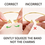 Turandoss Initial Letter M Bangle Bracelet for Teen Girls Gifts Trend Stuff