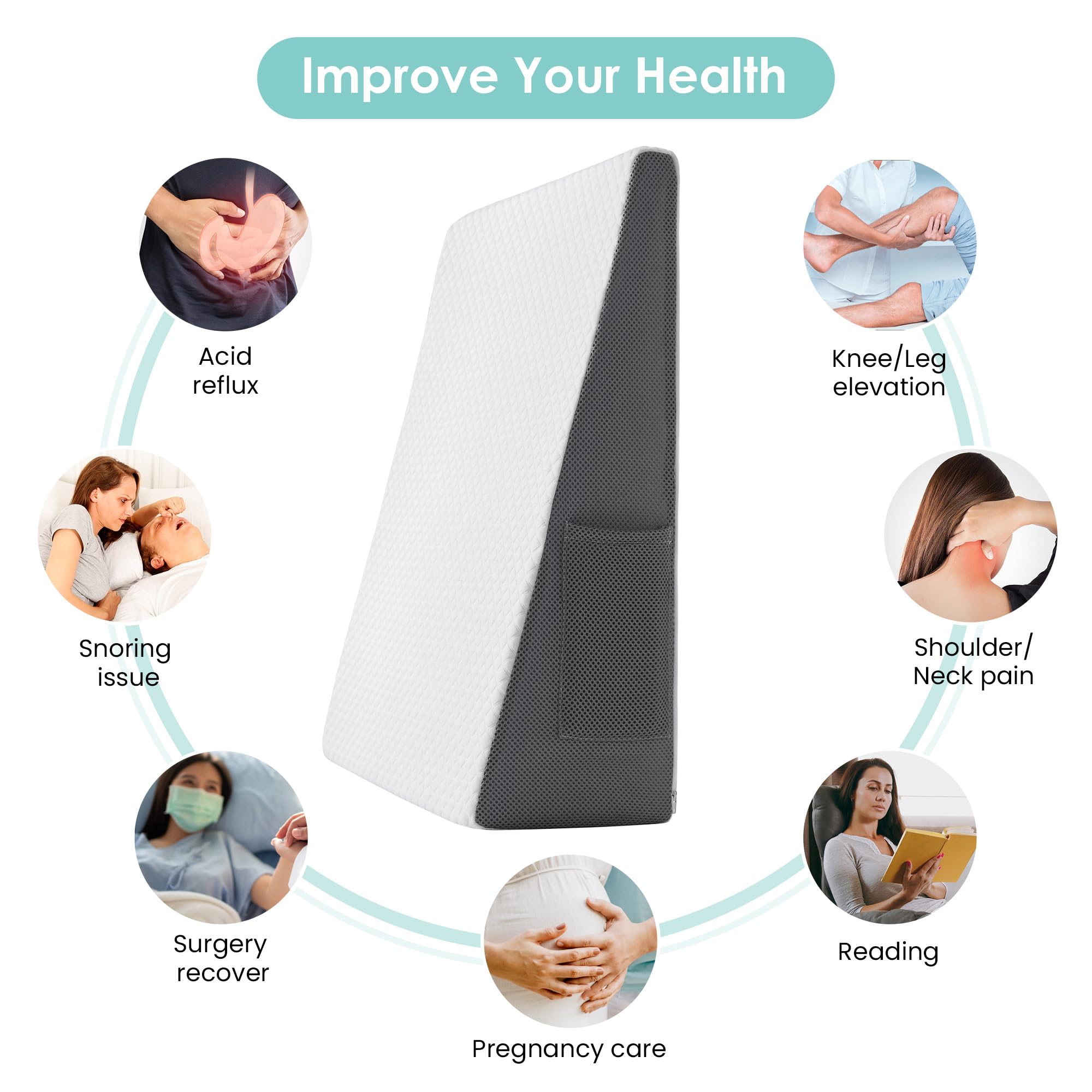 Cozymaker Bed Wedge Pillow - Thumbnail 4