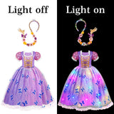Meland Light Up Princess Dress for Girls, Dress Up Toy Gift Set(5-6 Years)