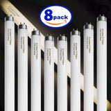 Konideke 8 Pack 24 inch F17T8/841 17 Watts Light Bulb, 2 Foot Straight Fluorescent Tube T8 Tube Light, 4100K Cool White 1400 Lumen G13 Medium Bi-Pin Cap 8 Count