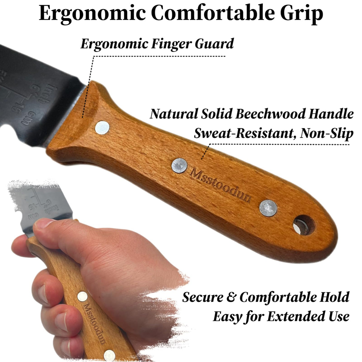 Hori Hori Garden Knife, 7" Full Tang Thick Stainless Steel Blade, Multi-Edge Design with Serrated Edge & Hook Cutter, Depth Markings, Heavy Duty Garden Tool with Sheath for Digging, Weeding & Planting