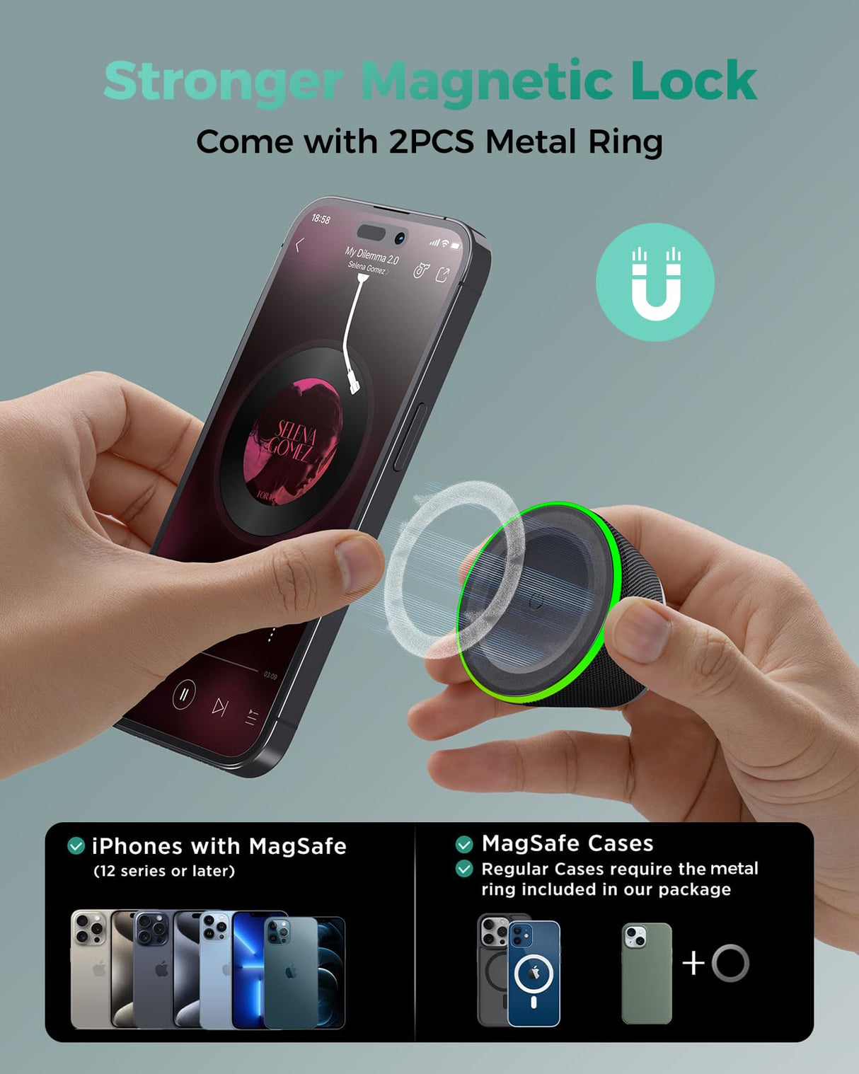 Stocking Stuffers for Men Women Teens: White Elephant Gifts for Adults HD Sound Bluetooth Speaker with Phone Stand, Cool Gadgets, Christmas Birthday Anniversay Gifts Ideas Girl Trendy Stuff-Black