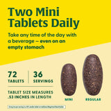 MegaFood Blood Builder Minis, Iron Supplement Clinically Shown to Increase Iron Levels Without Side Effects - Vegan Supplement with Vitamin C, Vitamin B12 & Folic Acid, 72 Tablets (36 Servings)