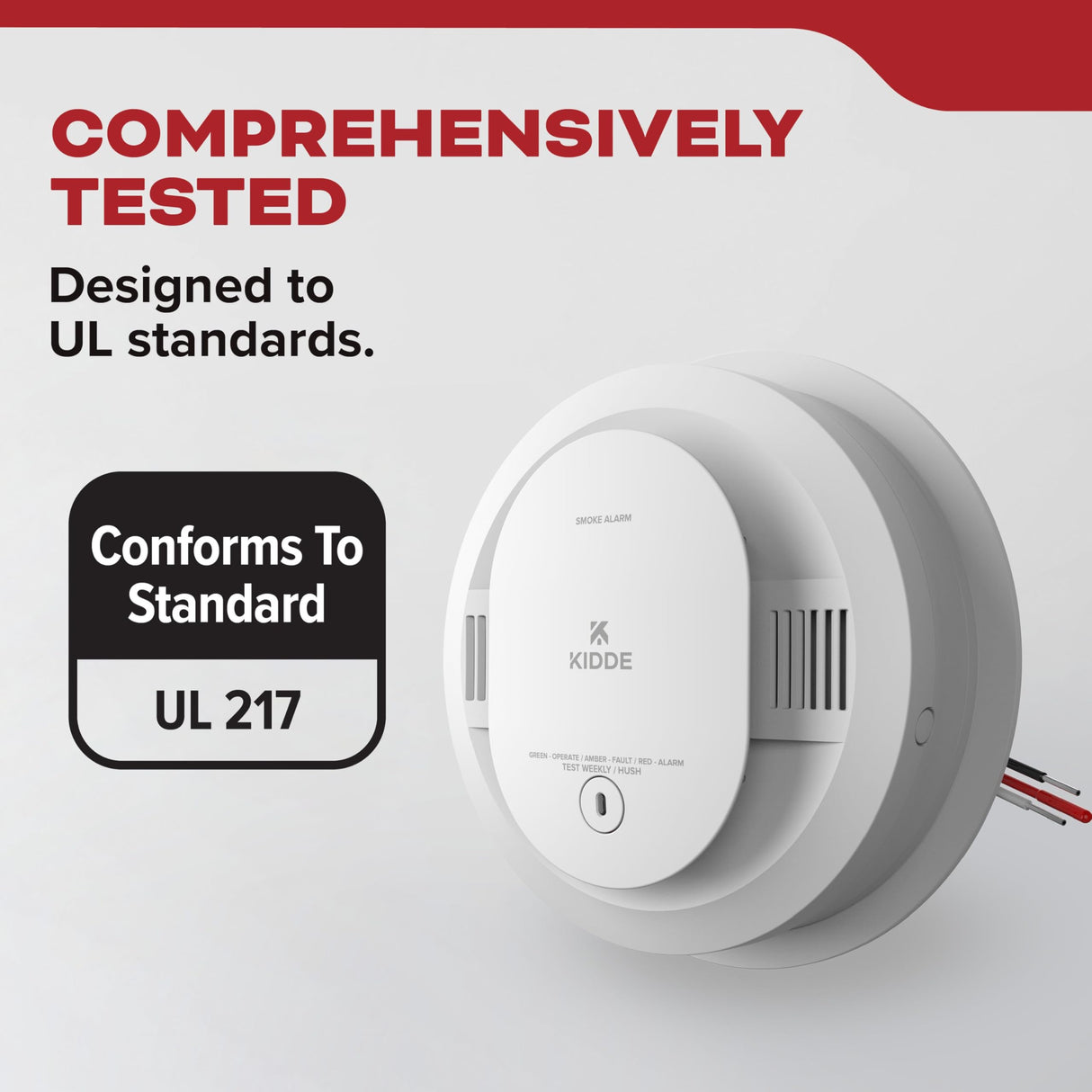 Kidde Smoke Detector, Hardwired with AA Battery Backup, Interconnectable, LED Warning Lights, 85 dB Alarm, 5-inches, 20SAR, 1 Pack