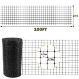 Jollybower Deer Fence Netting, 7 x 100 Feet Heavy Garden Netting Anti Bird Protective Net Reusable for Plants Fruit Trees Vegetables Against Birds Deer Squirrels and Other Animals