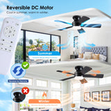 41 inch Ceiling Fans with Lights, Black Flush Mount Ceiling Fan with Remote, 3CCT, LED Dimmable, Reversible, 6 Fan Speeds, Quite Low Profile Ceiling Fan with Lights Modern Bedroom Kitchen Indoor