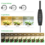 3 Head White Halo Angel Ring Ceiling LED Plant Growth Lights for Shelf, 3000K+6000K Full Spectrum Grow Lamps for Plant Growth Indoor Plants with 6/12/16H Timer, 3 Spectral Modes, 10 Dimmable Levels