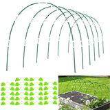 Aierden 36Pcs Garden Hoops for Raised Beds,6 Sets of 8FT Long Greenhouse Hoops Grow Tunnel, Fiberglass Support Hoops Frame for Fabric Netting,DIY Plant Support Garden Stakes for Row Cover