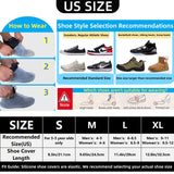 LSDWL Waterproof Shoe Covers 2 Pairs,Rain Shoe Covers Reusable Silicone Non Slip Shoe Covers for Outdoor,Rain Shoe Covers for Women and Men (Clear, X-Large)