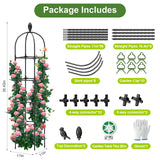 2 Pack Garden Obelisk Trellis, 70" Tall Plant Support for Climbing Vine, Metal Covered Plastic Coating Rustproof Heavy Duty Rose Trellis Indoor Outdoor(Black, 70 * 11.8 * 11.8IN（H*W*L）)