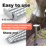JPOIP 8" Heavy Duty Spiral Landscape Spikes - Solid Galvanized Metal Garden Stakes for Fixing Paver Edging, Weed Barriers, Artificial Turf, Tent and More (100 Pack)