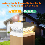 ENSLI 8 Pack Solar Post Cap Lights, 2 Mode Bright Solar Post Lights Outdoor Waterproof Fence Post Cap Lights, Outdoor Post Lights Solar Powered Deck Light for 4x4 4.5x4.5 5x5 Posts in Garden Decor