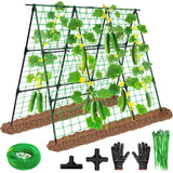 OTOSUNNY Cucumber Trellis for Raised Garden Bed, 50 x 48 in, Black