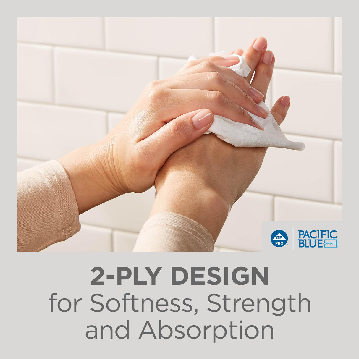 Pacific Blue Select Multifold Premium 2-Ply Paper Towels by GP PRO (Georgia-Pacific),White, 21000,125 Paper Towels Per Pack,16 Packs Per Case