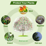 5-Pack 10 * 10FT Fruit Netting Bags for Fruit Trees, Bird Netting Safeguard Apple Trees and Blueberry Bushes from Birds, Pest and Deer, Cicadas Netting Cover with Zipper and Drawstring