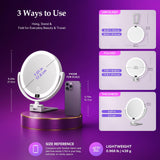 ELYYSORA 1X/30X Makeup Mirror with Lights, Rechargeable Magnifying Mirror