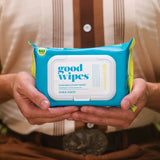 Goodwipes Flushable Butt Wipes Made with Vitamin E & Aloe - Soft & Gentle Wet Wipe Dispenser for Home Use, Septic & Sewer Safe - Largest Adult Toilet Towelettes - Shea Coco, 360 Count (6 Packs)
