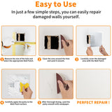 Wall Repair Patch Kit, 15 Pieces Aluminum Self-Adhesive Mesh Repair Patches for Drywall, Multiple Large Small Sizes 2/4/6/8 Inch Drywall Hole Repair Kit, Permanently Repairs Damaged Walls and Ceilings