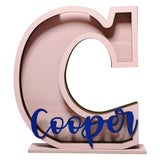 Personalized Name Letter Piggy Bank, 10 Inch Large Wooden Piggy Bank for Kids, 26 Letters Custom Wood Money Box Gift for Boys Girls Christmas Birthday