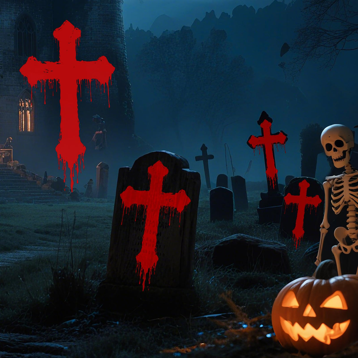 12 in 1 Halloween Christmas Projector Outdoor,3D Dynamic Halloween Decorations,Clearer Ghost/Spider/Bat/Skull/Witch/Nativity/HD Patterns,Waterproof for Window Wall Cemetery Christmas Decor