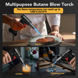 Sondiko Butane Torch Lighter with Visible Fuel Window, Refillable Soldering Torch with Adjustable Flame for Welding, Resin Art, Industrial (Butane Gas Not Included)