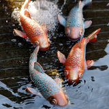 VKEVOC Set of 2 Antique Koi Fish Statue, Outdoor Garden Sculpture for Patio, Backyard, Pond, and Home Decor