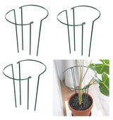 6 Pack 13.8 Inch High Plant Stake,Garden Plant Support,Half-Round Peony Cage Plant Ring Hoop