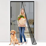 Magnetic Screen Door - Fits Door Opening 40 x 96 in, Actual Screen Size 42"x97", Hands Free Mesh Partition, Heavy Duty Curtain Keeps Bugs Out, Frame Hook & Loop, Pet and Kid Friendly