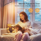Tenmiro LED Floor Lamps for Living Room, Bright Modern Reading Floor Lamp with Stepless Adjust Color Temperatures & Brightness, Standing Lamp with RF Remote & Touch Control(Bule)