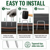 200 Pack 8 Inch Landscape Staples, Weed Barrier Stakes, 11 Gauge Galvanized