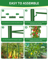 MYMULIKE 6 Pack Tomato Cages for Garden, 51in*13in Adjustable Tomatoes Plant Stakes Support Cages Trellis, Garden Trellis for Vegetable Flowers Fruits Climbing Plants- 20 Binding Wires Included