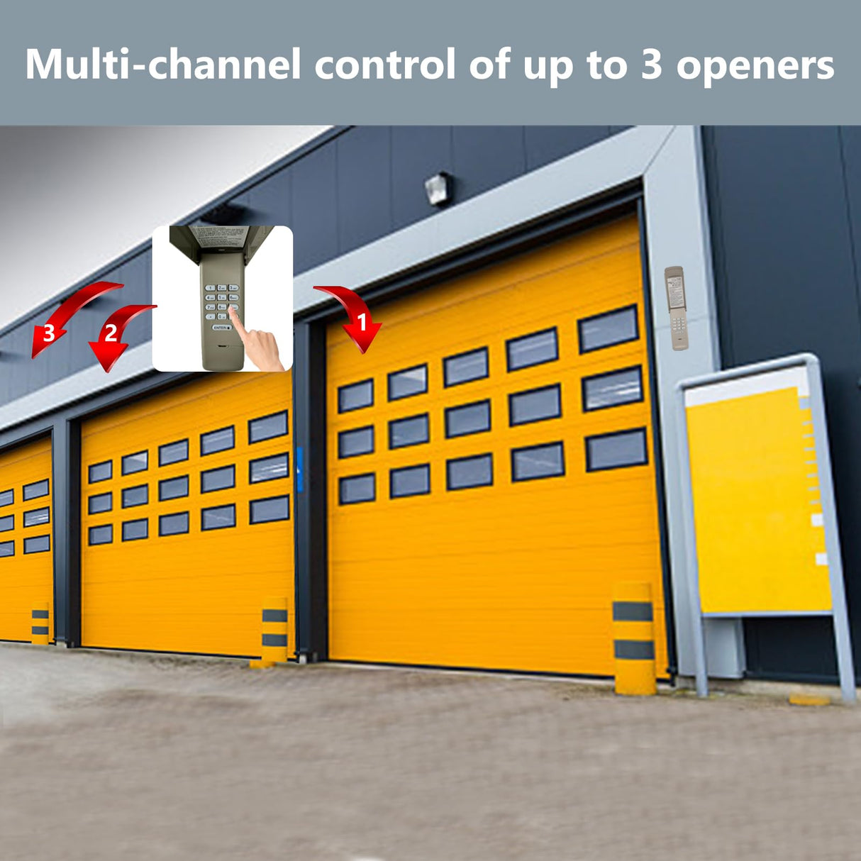 Universal Garage Door Opener Keypad for Liftmaster Chamberlain Craftsman Wayne Dalton Openers Produced Since 1993, Wireless Keypad Keyless Entry, Replaces 877/878MAX 377/977/877/66LM, Safe Security