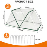 2 Pcs Foldable Garden Row Accelerator Plants Cover-31.9" x 12.2" x 14.1"