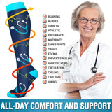 Bluemaple 6 Pack Copper Compression Socks for Women and Men Circulation-Best Support for Medical, Running,Nursing,Athletic