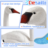 Geetery 2 Pcs Swan Decoy Pond Floating Decoration, Bird Deterrent for Geese