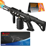 Powerful Propane Torch with Detachable Design, Kitchen Blow Torch Gun with Adjustable Flame, Torch Burner Flamethrower for BBQ, Charcoal Lighter, Campfire, Weeding (Tank Not Included)