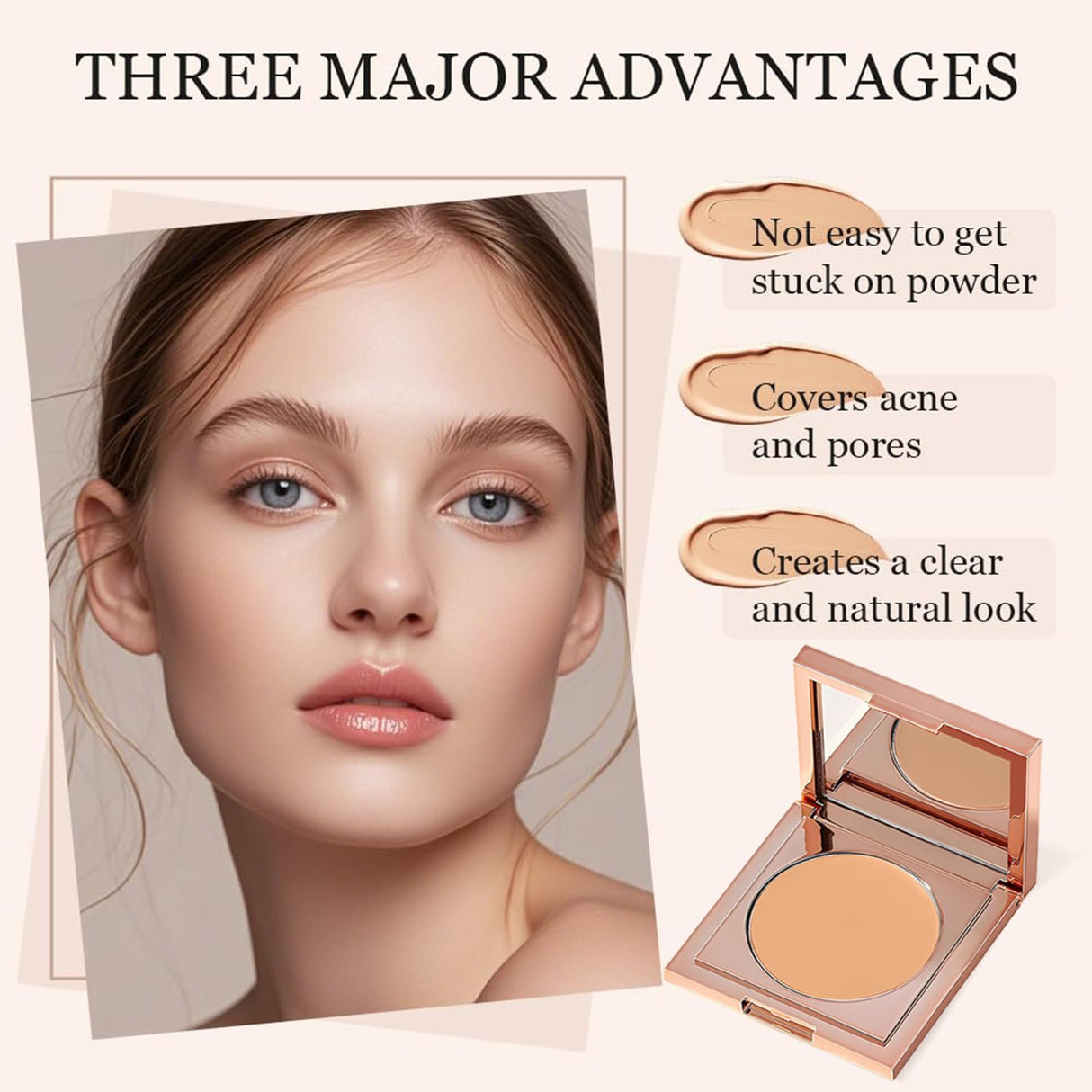 Colored Clay CC Undereye Corrector, Under Eye Color Corrector for Dark Circles with Brush, Under Eye Concealer,Conceal Hydrating Concealer for Women (1PCS-Natural)