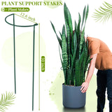 Tioncy 6 Pcs 48 H x 15.8 W Plant Support Stakes Cages for Garden, Metal Half Round Plants Tension Rods for Indoor Outdoor Large Tall Flower Vegetables Tomato Peony Rose Support